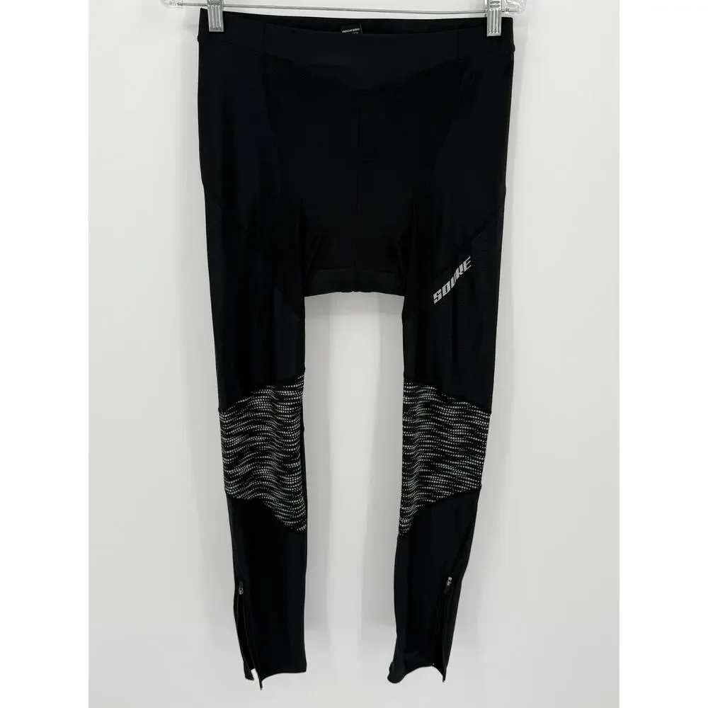 Souke Men's PA8030 Men's Padded Cycling Road Mountain Bike Tights Black Size L